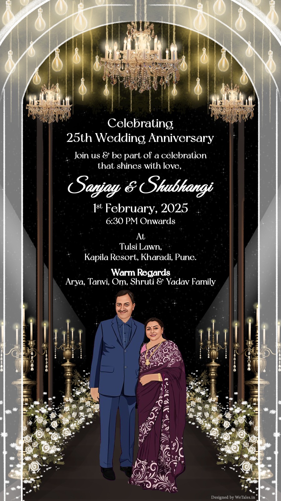 Elegant Anniversary Invitation Design