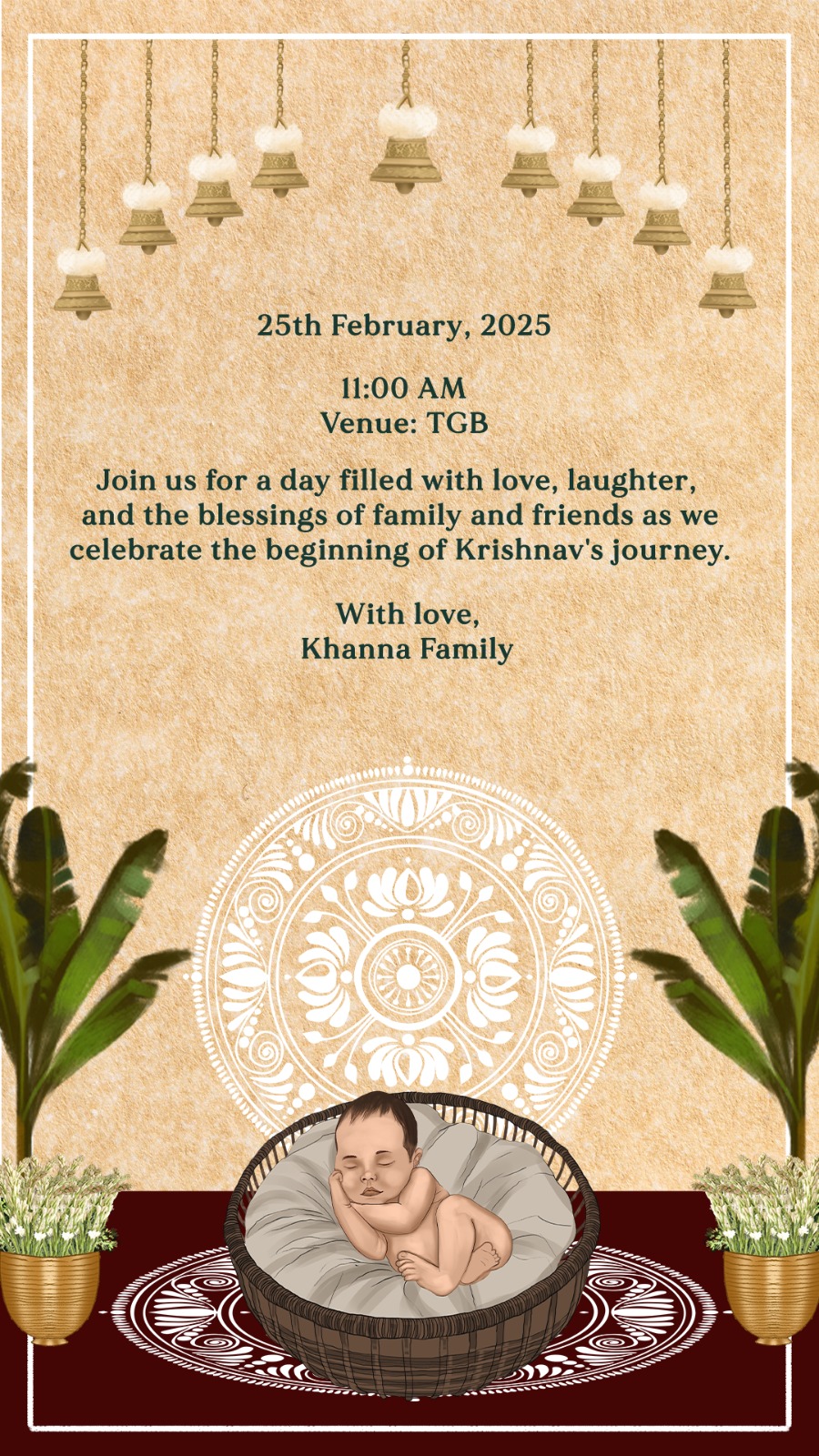 Cute Baby Shower Invitation Card
