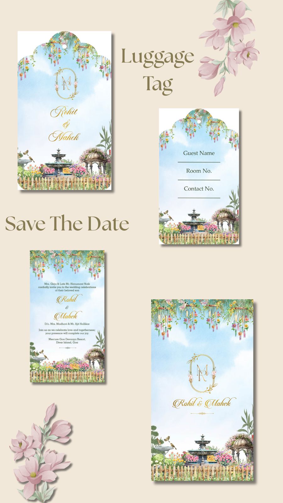 Digital Wedding Stationery and Welcome Signs