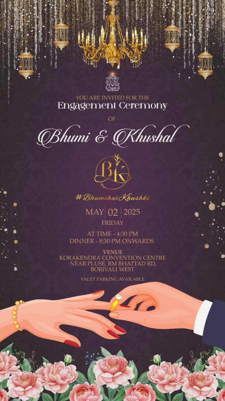 Romantic Engagement Invitation Design