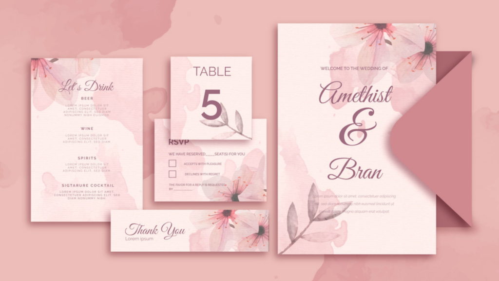 Theme-Based Stationery Invitation Design