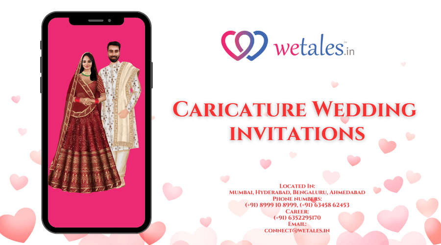 Caricature wedding invitations image