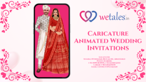 Caricature Animated Wedding Invitations image
